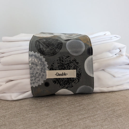 Sheet Set Wrap - Circles in Gray