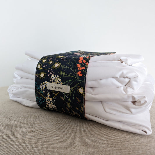 Sheet Set Wrap - Midnight Blue Meadow